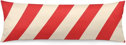 Vista 15 de Funda de almohada corporal con encanto, muñeco de nieve, copo de nieve, primera Navidad en rojo, funda de almohada larga con cremallera