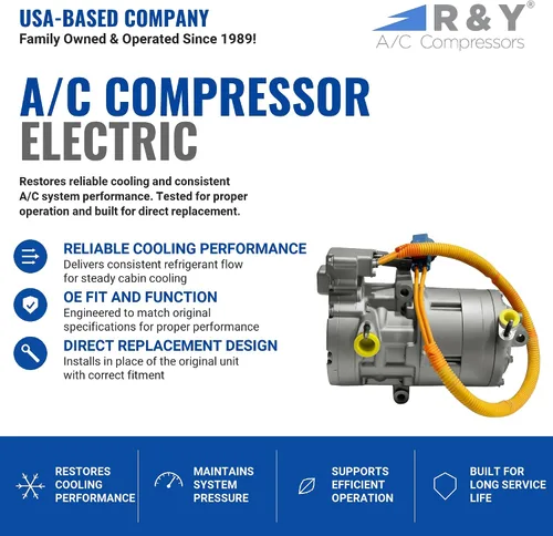 Vista 2 de RYC Compresor de aire acondicionado automotriz AD-1456-S