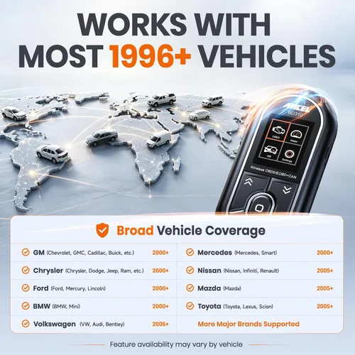 Vista 10 de ANCEL BD310 Escáner OBD2 y Lector de Códigos del Motor - Prueba Avanzada de Batería, Análisis de Viaje, Prueba de Rendimiento, Herramienta