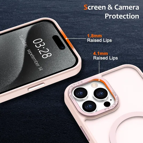 Vista 515 de Anuck - Funda magnética para iPhone 11 compatible con MagSafe, carcasa trasera mate translúcida dura, borde de TPU, delgada, resistente a impactos