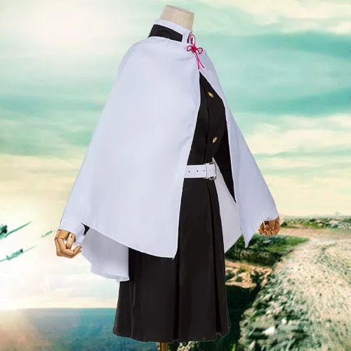 Vista 3 de Buyoem Kanao - Disfraz de kimono para niños y adultos, capa de anime, disfraz de Halloween, kimono, conjunto de cosplay con peluca