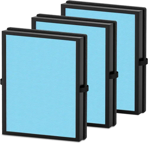Vista 5 de Paquete de 2 filtros de aire MK04 de repuesto para purificador de aire AROEVE MK04 MG04JH DH-JH04, filtro premium de 4 capas para polvo, caspa