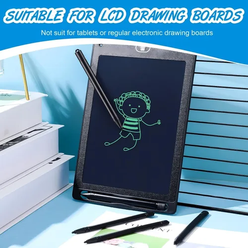Vista 5 de 24 bolígrafos de repuesto para lápiz capacitivo LCD, para tableta de escritura LCD, bloc de dibujo, tablones de mensajes para niños y adultos