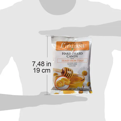 Vista 3 de Serra Hard Filled Candy with Honey from Italy, 3.52 Ounce (Pack of 12)