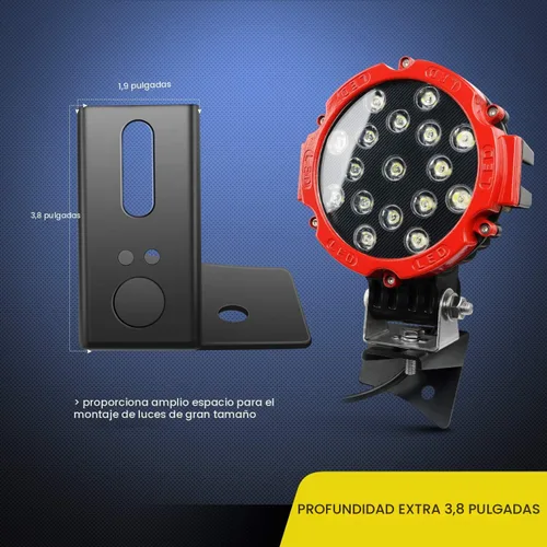 Vista 4 de Set de 2 soportes Nilight de montaje con bisagra, para salpicadero, para Jeep JK A-Pillar, para montar luz antiniebla LED para todoterreno, luz
