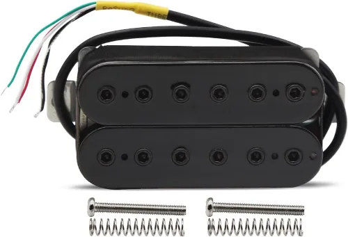 Vista 12 de FLEOR Pastillas de cuello para guitarra eléctrica Alnico 5 Humbucker de bobina doble - Negro