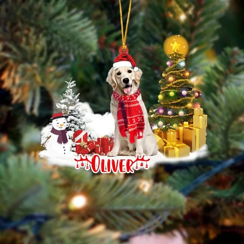 Vista 102 de NAZENTI Adorno personalizado de gato abisinio con árbol de pino, adorno de Navidad personalizado para perros amantes de las mascotas, colgante