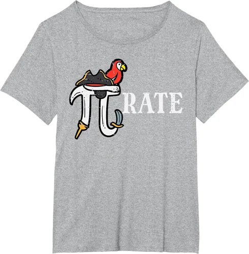Vista 12 de Pirate Pi Funny Math Pie Halloween Disfraz Maestro Hombres Mujeres Camiseta Asphalt Grey