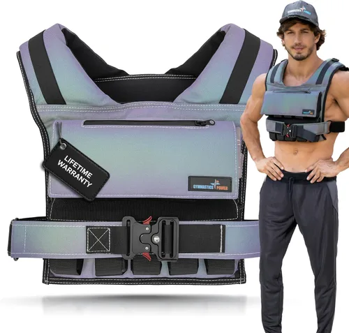 Vista 10 de Weighted Vest Adjustable for Men and Women – Workout Weight Training Vest for Fitness, Running, Strength, Exercise & Cross Training