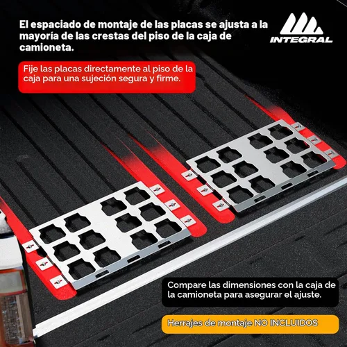 Vista 4 de Integral Placa de montaje compatible con Milwaukee Packout - Placa base de aluminio para embalaje (placa completa)