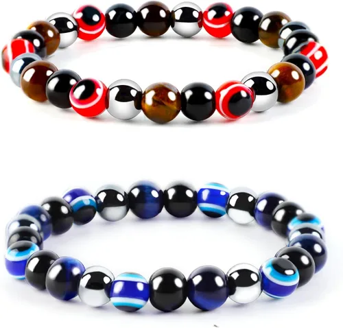 Vista 18 de Triple Protection Bracelet, CARPDIM Evil Eye bracelet and Black Obsidian evil eye Beads Bracelet for Men Women Healing Bracelets Bring Good Luck