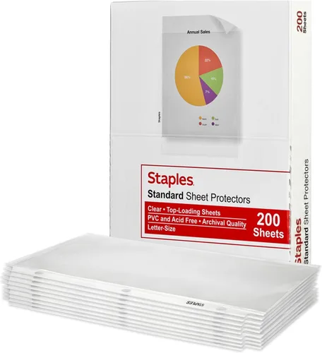 Vista 5 de Staples Protectores de sábanas pesados, 8.5 x 11 pulgadas, transparentes