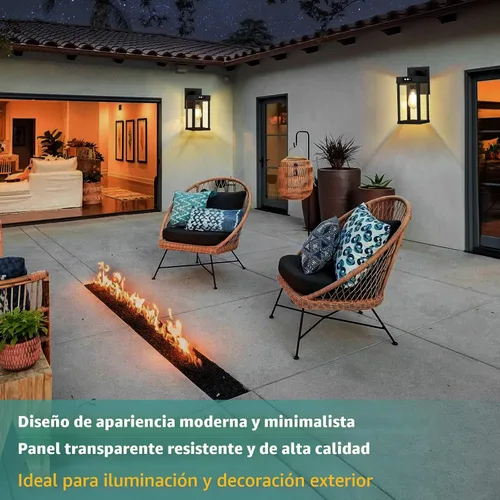 Vista 6 de AEQ Luces solares de pared para exteriores, aplique de pared solar con 3 modos de iluminación y sensor de movimiento, luz de porche impermeable