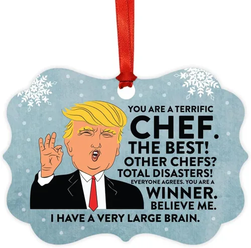 Vista 112 de Andaz Press Presidente Donald Trump Fancy Frame Recuerdo Adorno de Navidad Regalo de broma, excelente contador, 1 paquete, divertidas ideas