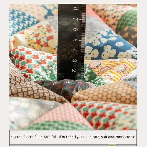 Vista 3 de Funda de sofá divertida y mullida, hecha a mano para otoño, invierno, jardín, elegante, de algodón, acolchada, antideslizante, funda de sofá
