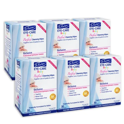 Vista 10 de Dr. Fischer Toallitas para ojos de bebé para recién nacidos y niños pequeños, toallitas limpiadoras estériles para conductos lagrimales obstruidos