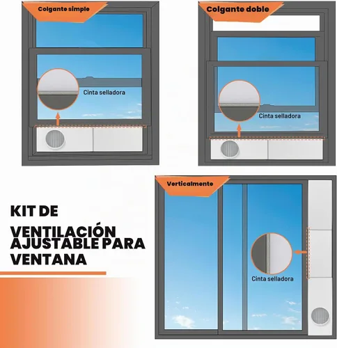 Vista 3 de GCGOODS Placas de sellado de ventana de ventilación de secadora para manguera de secadora de 4 pulgadas, kit de ventana de ventilación de secadora