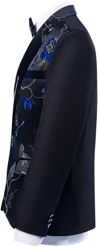 Vista 3 de Trajes de hombre con un botón chaqueta floral de 2 piezas chaqueta y pantalones