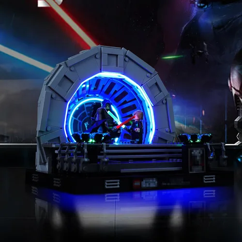 Vista 4 de Kit de luz mejorado para compatible con Lego Emperor's Throne Room Diorama Juego de construcción, decoración de luces compatible con Lego 75352