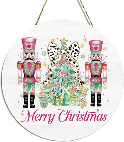 Vista 22 de Decoración de gnomos de Navidad para interiores, decoraciones de Navidad azules, muñeco de nieve, copo de nieve, rústico, granja, madera, placa