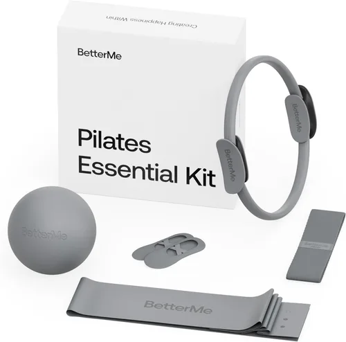 Vista 13 de BetterMe Pilates Essential Kit - Pilates Ring, Long Resistance Bands, Pilates Loop Bands, Ball and More - Complete Home Pilates Kit for Women