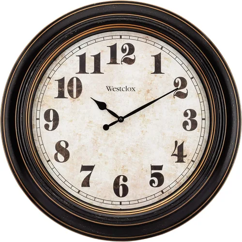 Vista 8 de Westclox Reloj de pared tradicional de 20 pulgadas, funciona con pilas, para sala de estar, dormitorio, oficina, regalo ideal para inauguración
