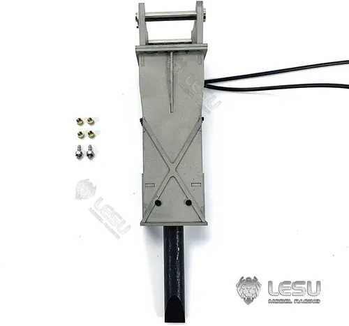 Vista 5 de Martillo de metal Lesu para 1:14 Excavadora hidráulica Rc Et35 B0006 Piezas de modelo de pala