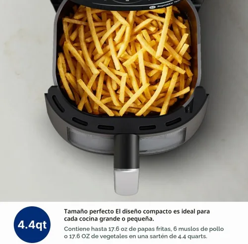 Vista 5 de Philips 2000 Series Air Fryer with Window, 13 Ways to Cook, 4.4 QT, Black