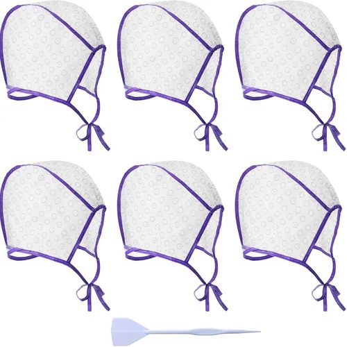 Vista 7 de WILLBOND - Juego de 6 gorras resaltadoras para cabello con gancho, color azul