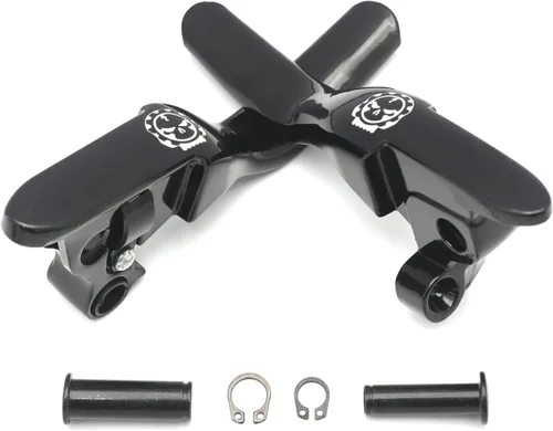 Vista 10 de HongK - Palanca de mano de embrague de freno de calavera negra para motocicleta compatible con H-D 08-13 Touring Trike 14-posterior FLHR