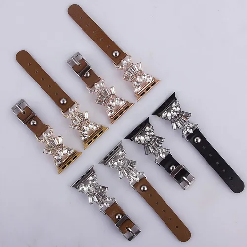 Vista 6 de VIQIV Bling Jewelry - Pulsera compatible con Apple Watch Ultra de 1.496 pulgadas, 1.575 pulgadas, 1.614 pulgadas, 1.654 pulgadas, 1.732 pulgadas