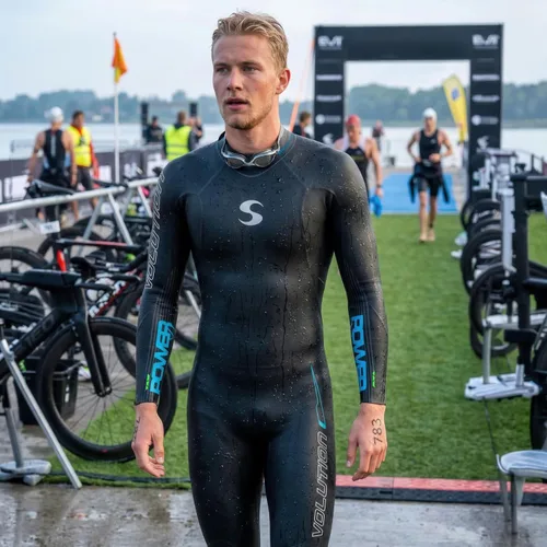 Vista 6 de Synergy Men's Volution 3/2mm Triathlon Wetsuit - Full Sleeve Open Water