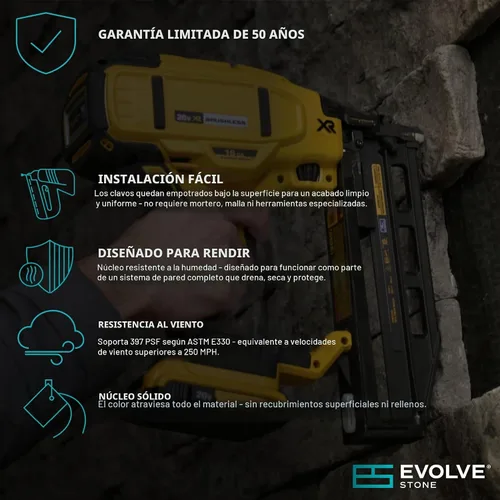 Vista 9 de Evolve Stone Georgetown Run DP - Chapa de piedra plana no clasificada (14.25 pies cuadrados por caja)