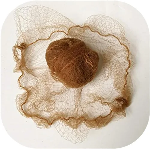 Vista 6 de 20 "Lote de redecillas para el cabello Invisible Elastic Edge Mesh 19.7 in Redes de pelo reutilizables (marrón claro 10pcs)