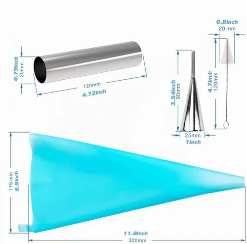 Vista 2 de Molde de tubos de Cannoli, forma tubular de acero inoxidable Cannoli Kit Color 4