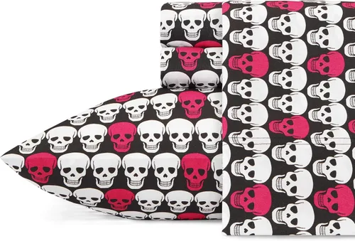 Vista 11 de Betsey Johnson - Juego de sábanas de tamaño individual, ropa de cama de microfibra con estampado Nerdy Teddies con sábana bajera de bolsillo