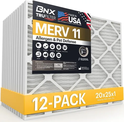 Vista 19 de BNX TruFilter - Filtro de aire MERV 11 de 10 x 10 x 1 pulgadas (paquete de 4) – Fabricado en Estados Unidos – Defensa contra Alérgenos Filtros