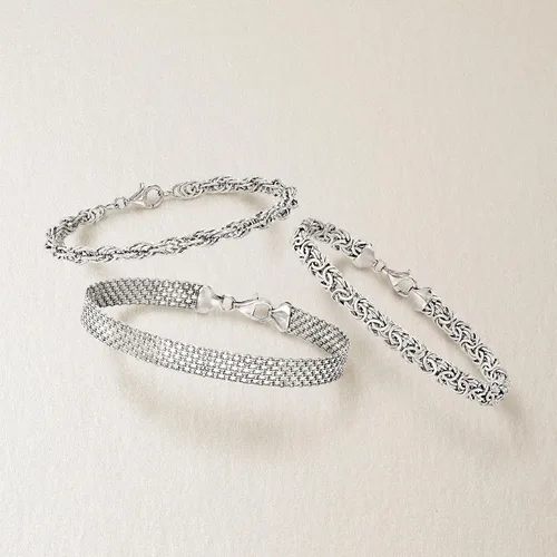 Vista 5 de Ross-Simons Jewelry Set 3 Link Bracelets
