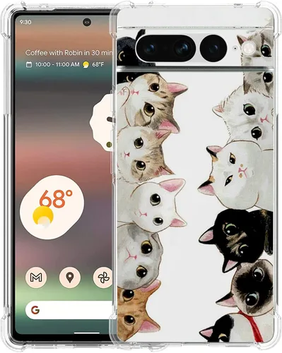 Vista 34 de Pixel 7 Pro - Funda protectora de poliuretano termoplástico resistente a los arañazos y a prueba de golpes con diseño de mandala de pavo real