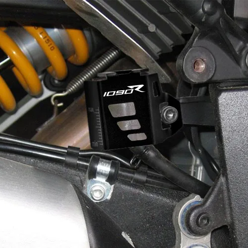Vista 2 de Modeer Compatible con 1090 Adventure R 2016-2021 Depósito de líquido de freno trasero de motocicleta Protección 1190r accesorios de aventura (negro)