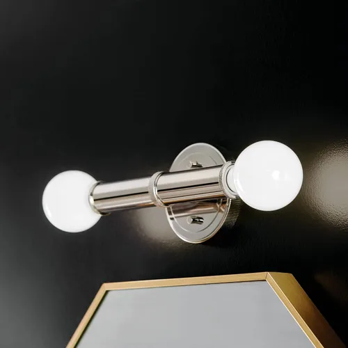 Vista 2 de Kichler Torche - Aplique de pared (2 luces, 9.75") en níquel pulido