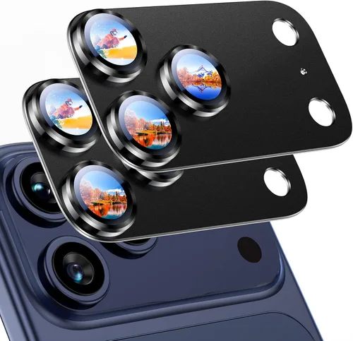 Vista 37 de Uyiton Compatible con iPhone 17 Protector de Lente de Cámara - [No es Fácil de Romper][Fuerte Adsorción][Compatible con Fundas] Protector de Cámara
