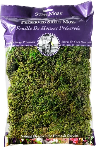 Vista 5 de SuperMoss (21743 Hoja de musgo pequeño (piezas pequeñas) conservadas, verde fresco, 2 onzas