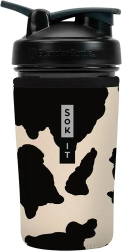 Vista 58 de Sok It BotlSok Botella Mezcladora de Proteínas con Funda Aislante de Neopreno (Floral Abstracto, Se Ajusta a Mezcladoras de 24oz)