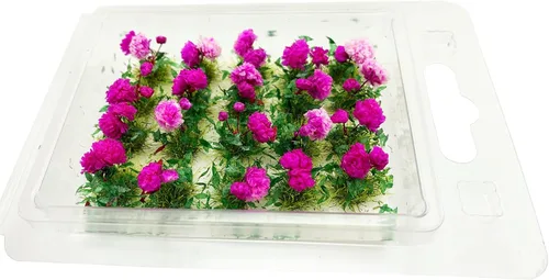 Vista 5 de 20 mechones de hierba de flores en miniatura para casa de muñecas para Rosa