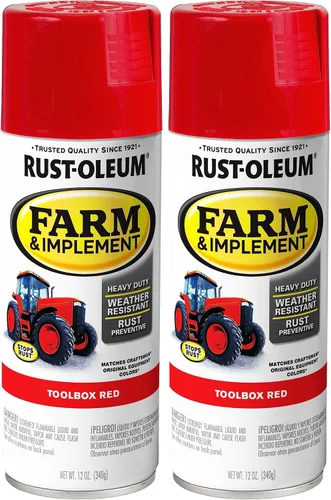 Vista 13 de Rust-Oleum Farm & Implement 280176 - Pintura esmaltada, galón, naranja (Allis Chalmers Orange)