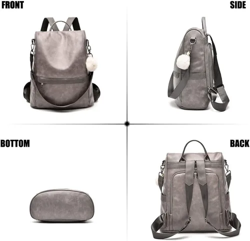 Vista 2 de CHERUTY Women Backpack Purse PU Leather Anti-theft Casual Shoulder Bag Fashion Ladies Satchel Bags