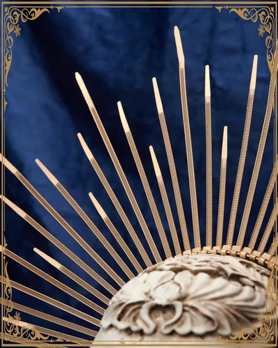 Vista 5 de Zivyes Corona de halo dorado Sunburst Spike Crowns Goddess Headpiece Halloween Decoración Accesorios
