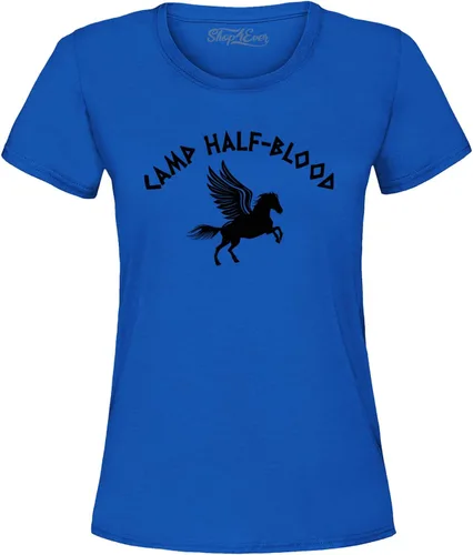 Vista 8 de shop4ever Camiseta Camp Half Blood Demigods para mujer Rosa (Azalea Pink)