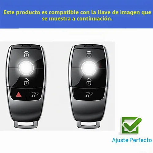 Vista 3 de Funda Protectora de Llave de Modelo de Coche ABS Compatible con Mercedes Benz 2017-2021 Clase E 2018-2021 Clase S 2019-2021 Clase A Clase C Clase G